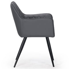 Lot de 2 tabourets Amso simili gris
