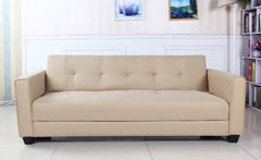 Canapé convertible 3 places Anvel tissu beige