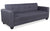Canapé clic-clac 3 places en tissu gris foncé