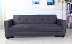 Canapé convertible Anvel 3 places tissu gris foncé