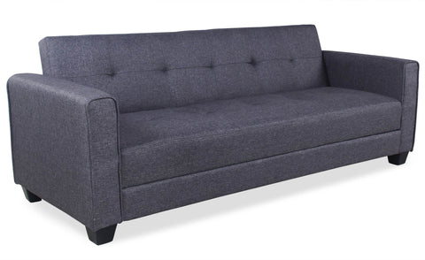 Canapé convertible Anvel 3 places tissu gris foncé