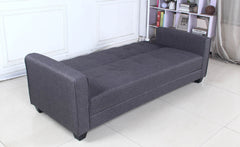 Canapé convertible Anvel 3 places tissu gris foncé