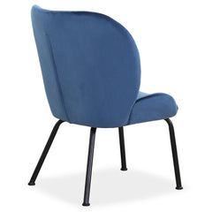 Fauteuil Coco Velours Bleu