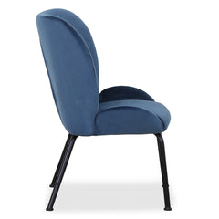 Fauteuil Coco Velours Bleu