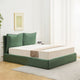 Lit-coffre sommier relevable Cartato 160x200 cm velours vert