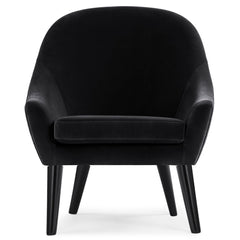 Fauteuil velours noir Amayta scandinave