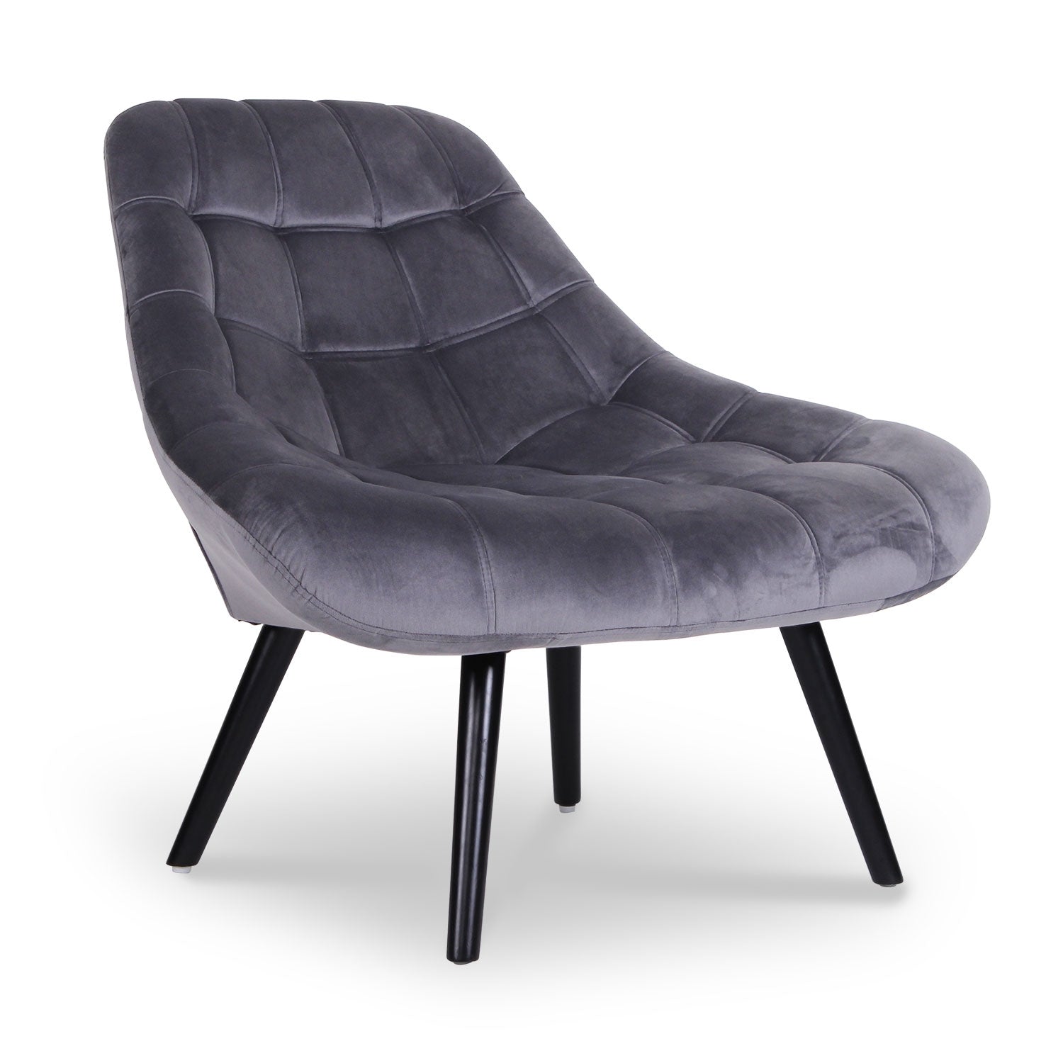 Fauteuil Danios Velours Gris