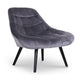 Fauteuil en velours gris Danios