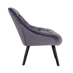 Fauteuil Danios Velours Gris