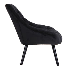 Fauteuil en velours noir Arus