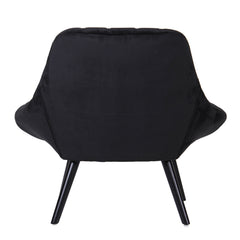 Fauteuil en velours noir Arus