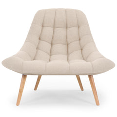 Lot de 2 fauteuils Alym en tissu beige