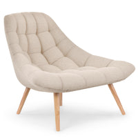 Fauteuil en tissu beige