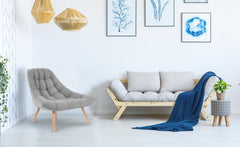 Lot de 2 fauteuils Alym en tissu gris
