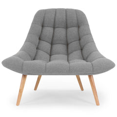 Lot de 2 fauteuils Alym en tissu gris