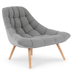 Fauteuil en tissu gris clair
