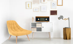 Lot de 2 fauteuils Alym tissu jaune