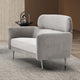 Canapé 2 places Bonkou avec haut dossier en tissu doux gris