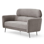 Canapé 2 places en tissu doux gris taupe avec haut dossier