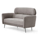 Canapé 2 places en tissu doux gris taupe avec haut dossier