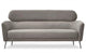 Canapé 3 places tissu doux gris taupe avec haut dossier
