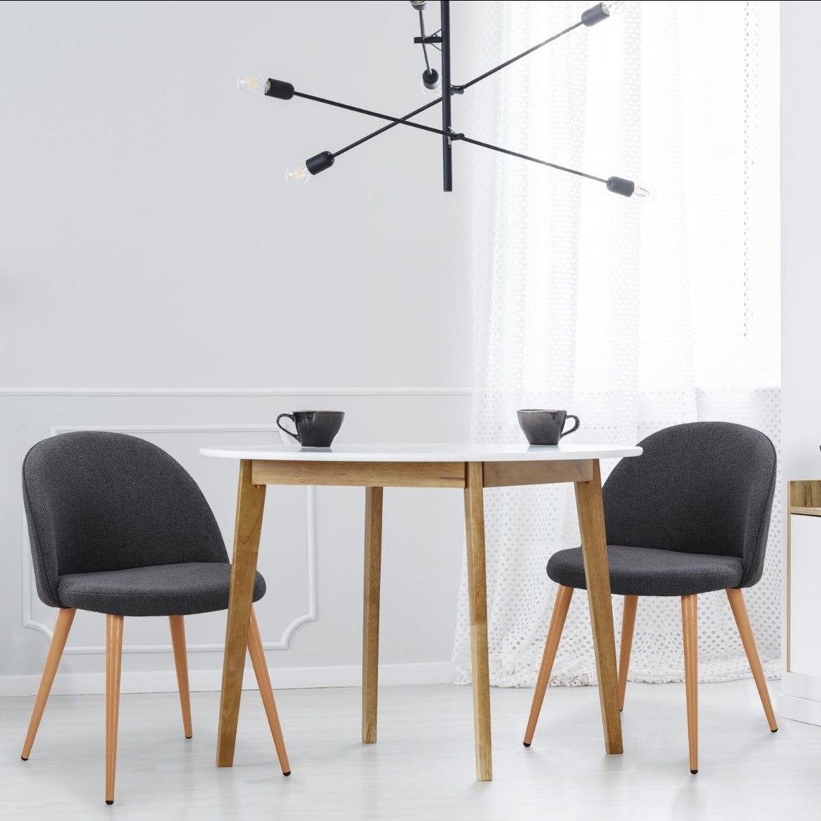 Lot de 2 fauteuils Aliaxa gris foncé