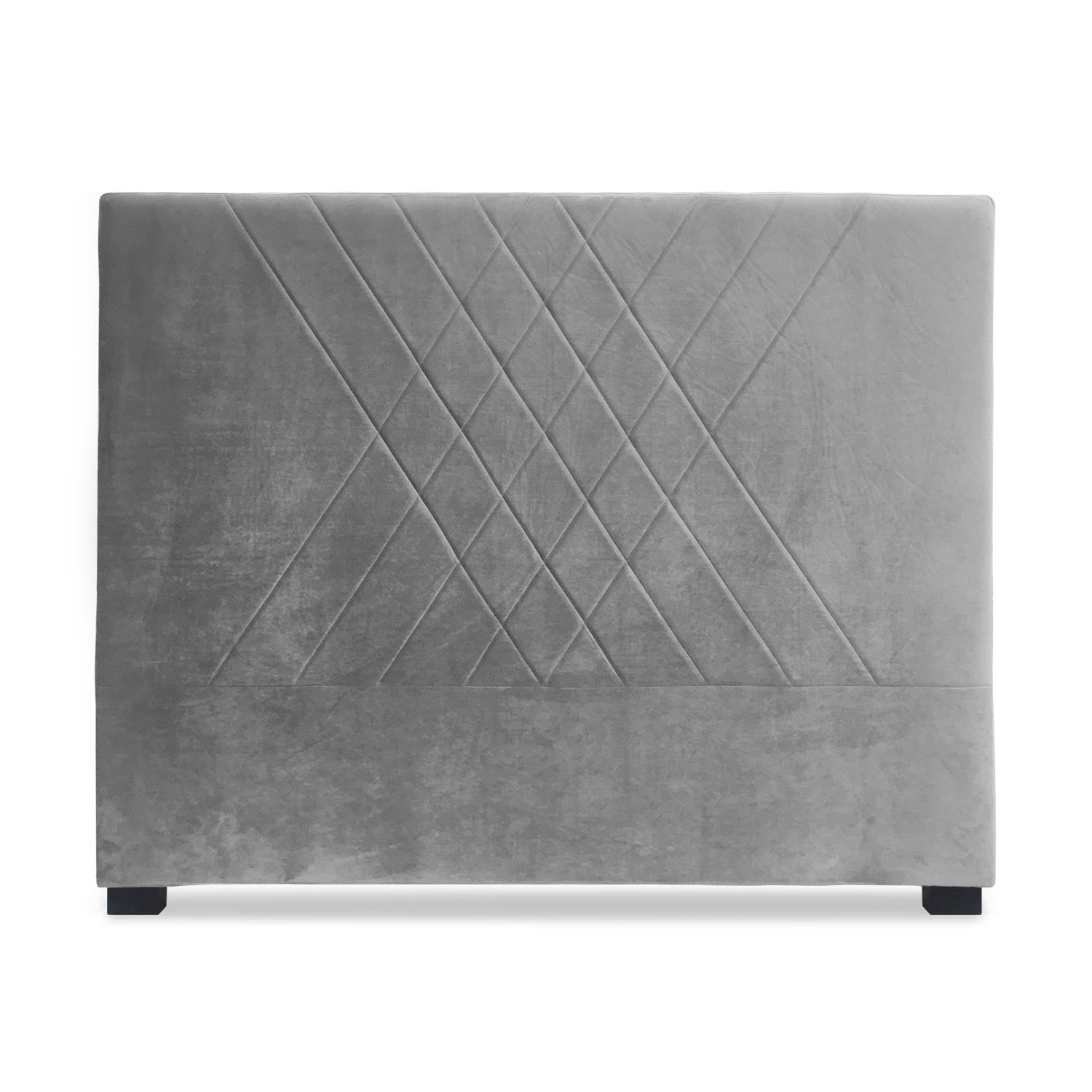 Tête de lit Diam 140cm Velours Argent