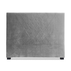 Tête de lit Diam 140cm Velours Argent