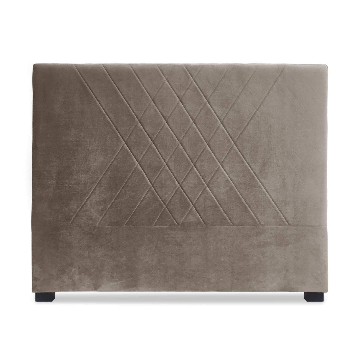 Tête de lit Diam 140cm Velours Taupe
