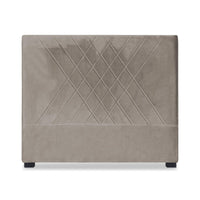Tête de lit 140 cm en velours taupe