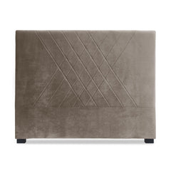 Tête de lit Diam 140cm Velours Taupe