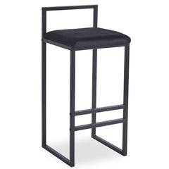 Tabouret de bar en métal Drakkar Noir et Velours Noir