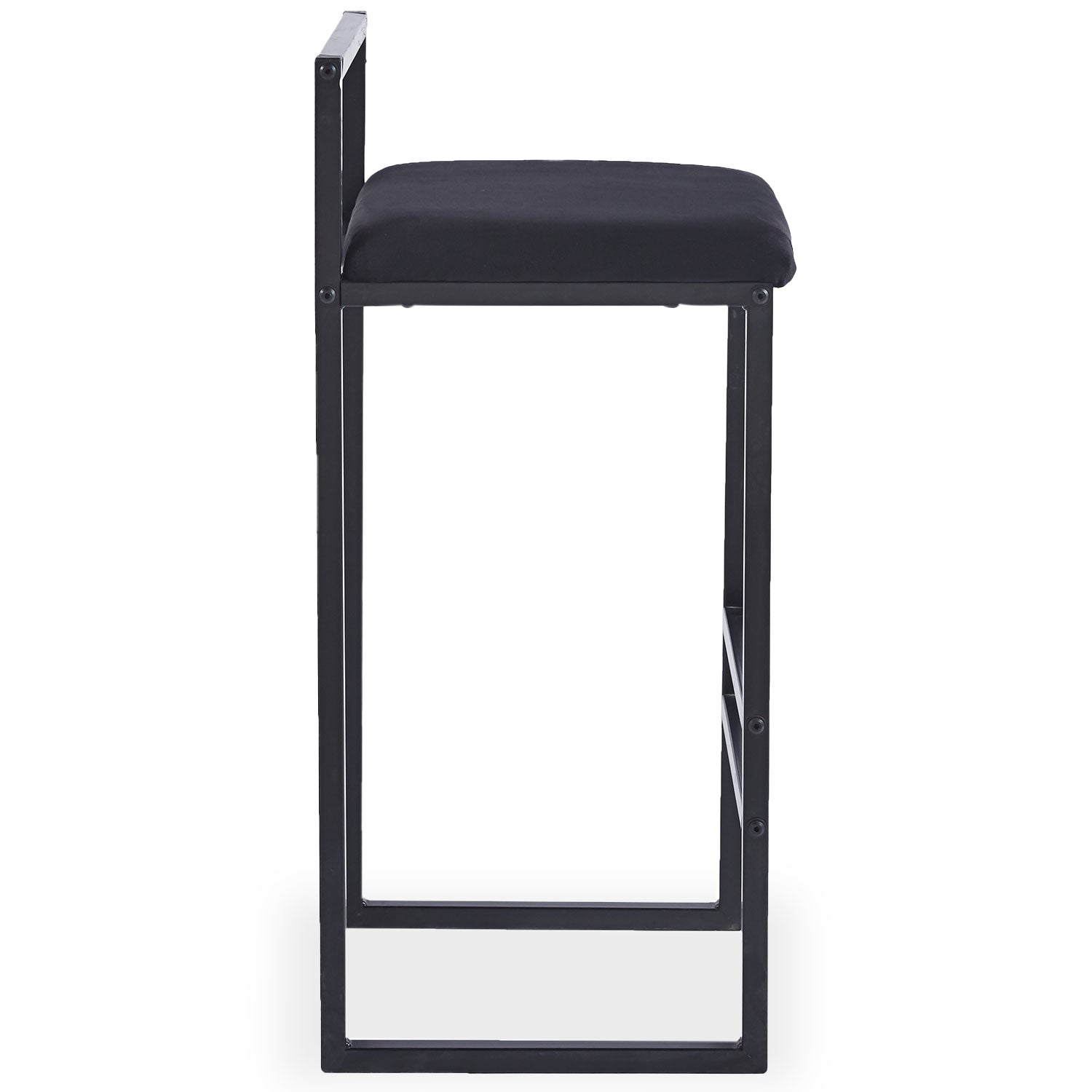 Tabouret de bar en métal Drakkar Noir et Velours Noir