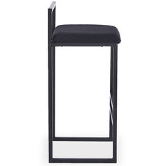 Tabouret de bar en métal Drakkar Noir et Velours Noir