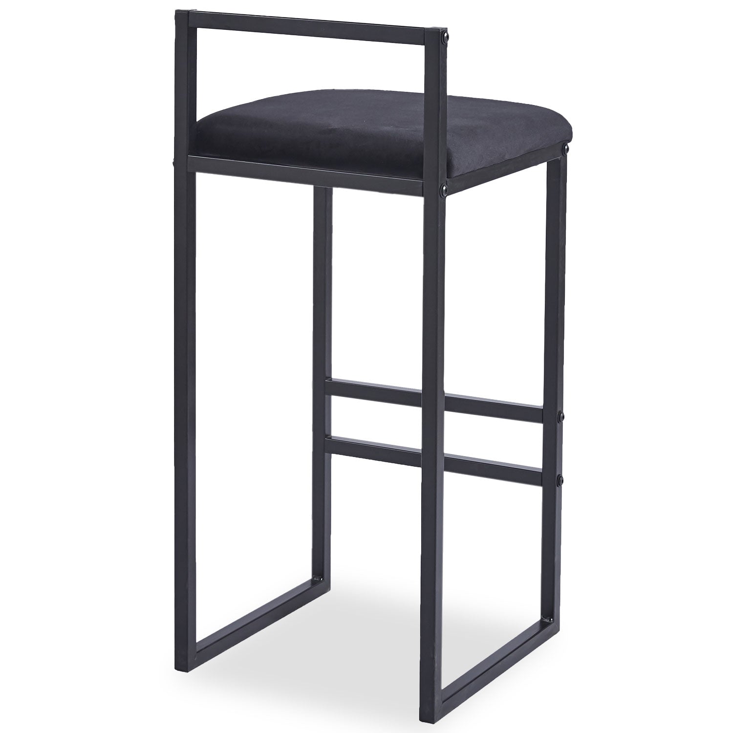 Tabouret de bar en métal Drakkar Noir et Velours Noir