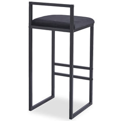 Tabouret de bar en métal Drakkar Noir et Velours Noir