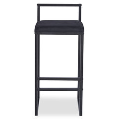 Tabouret de bar en métal Drakkar Noir et Velours Noir