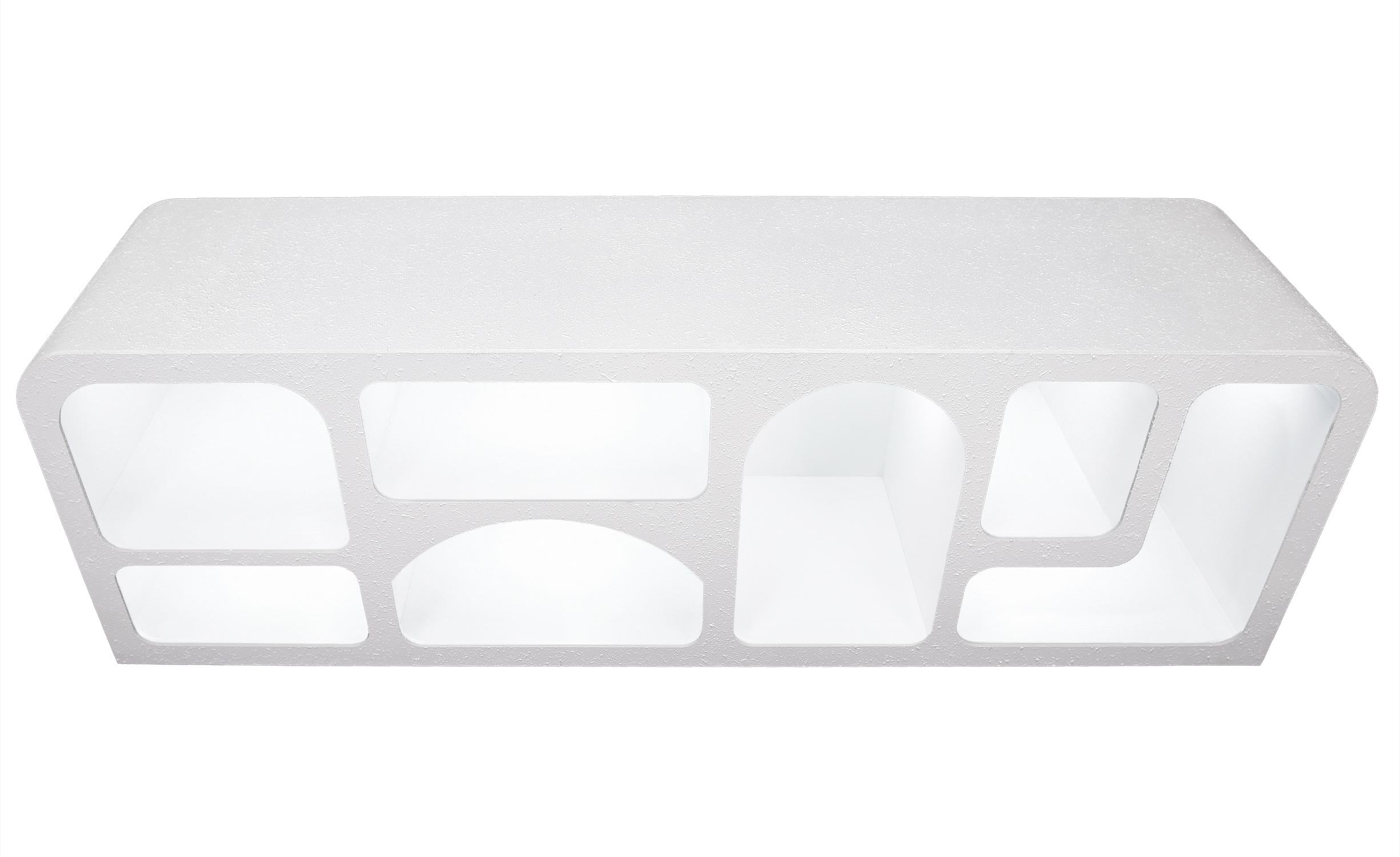Buffet bas L160cm design arches avec LED intégrées Navalor Blanc