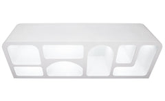 Buffet bas L160cm design arches avec LED intégrées Navalor Blanc