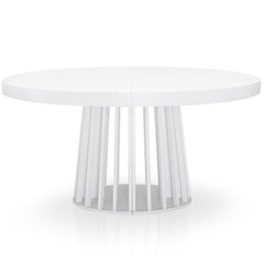 Table extensible ovale Avintos M.D.F blanc