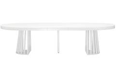 Table extensible ovale Avintos M.D.F blanc