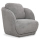 Fauteuil en tissu gris effet peau de mouton