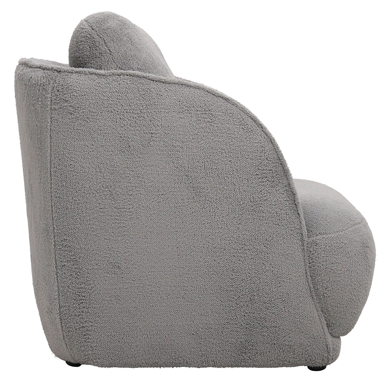 Fauteuil cosy Furdol Tissu Effet peau de mouton Gris