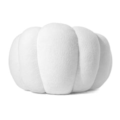 Fauteuil coquillage Basha tissu bouclette blanc