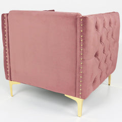 Fauteuil Joshua Velours Rose