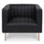 Fauteuil à coutures verticales Basta en simili noir
