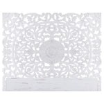 Tête de lit en bois sculpté couleur blanche 180 cm