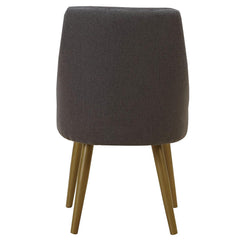 Lot de 2 Fauteuils Fokora Tissu Gris Foncé