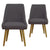 Lot de 2 Fauteuils Fokora Tissu Gris Foncé