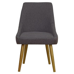 Lot de 2 Fauteuils Fokora Tissu Gris Foncé